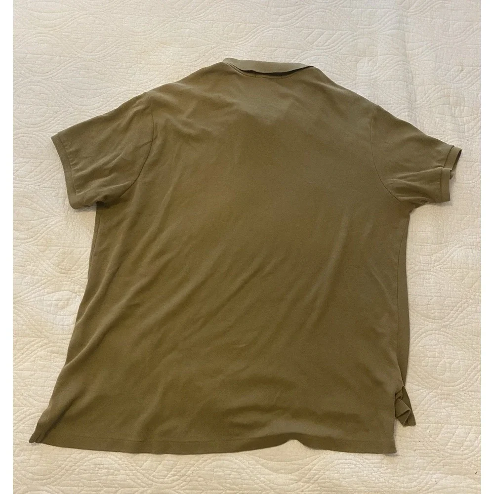 Polo Ralph Lauren Custom‎ Fit Brown XXL Short Sleeve Polo Shirt 100% Cotton Logo